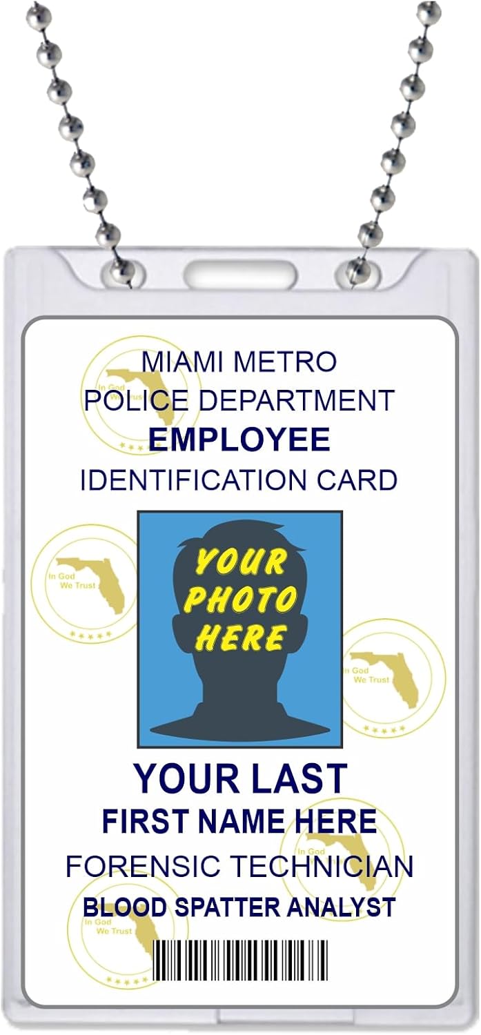 Dexter ID Card Prop Customizable Identification PVC Badge