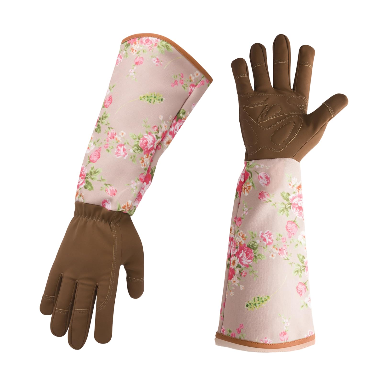 Gartenhandschuhe für Damen und Herren, lang und langlebig, rutschfest, atmungsaktiv, dorn- und durchstichfest, 42 cm Länge, Gartenarbeit im Freien
