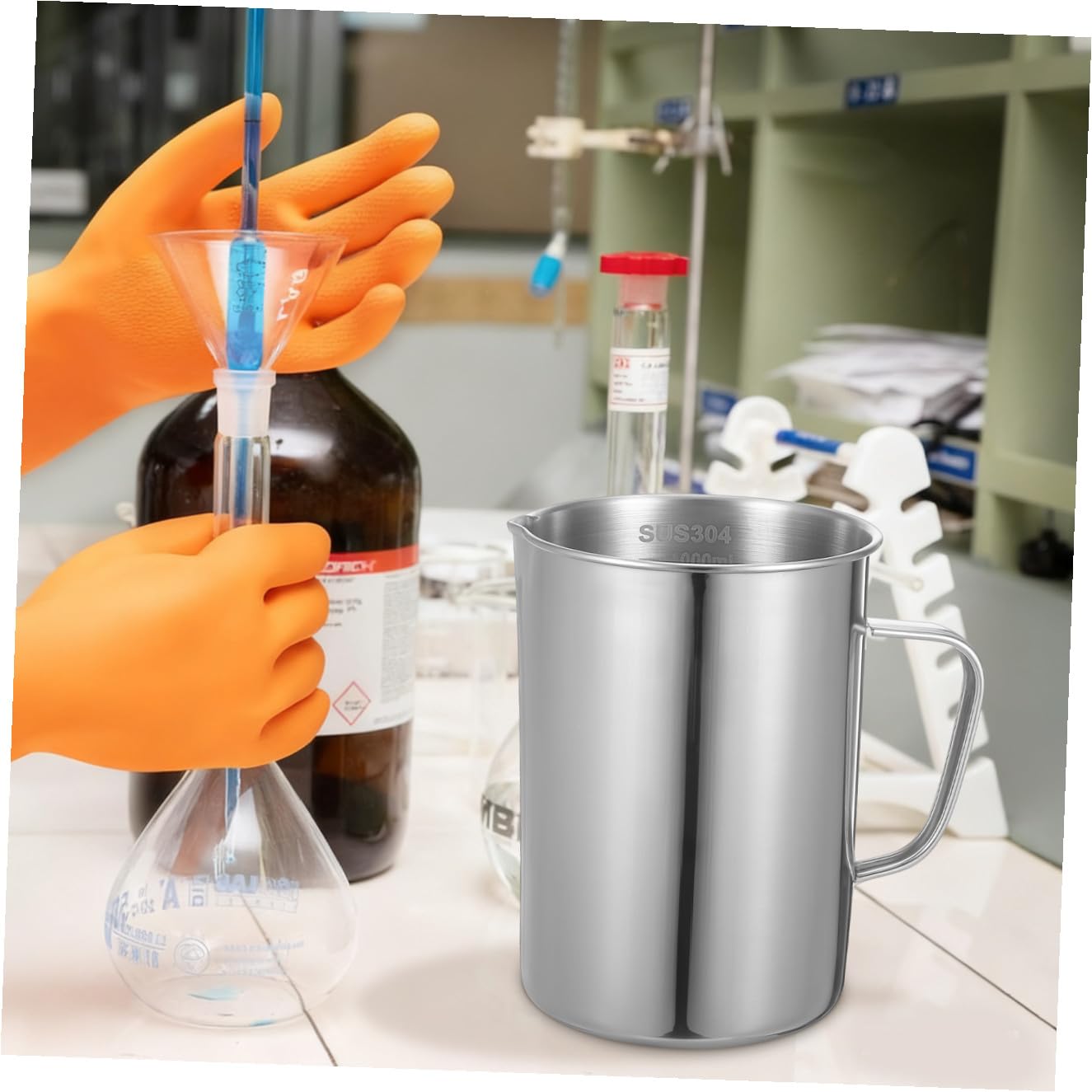 Alipis 2pezzi Graduata Inossidabile Misurino Per Ingredienti Liquidi e Solid Design Per Misurazioni Precise