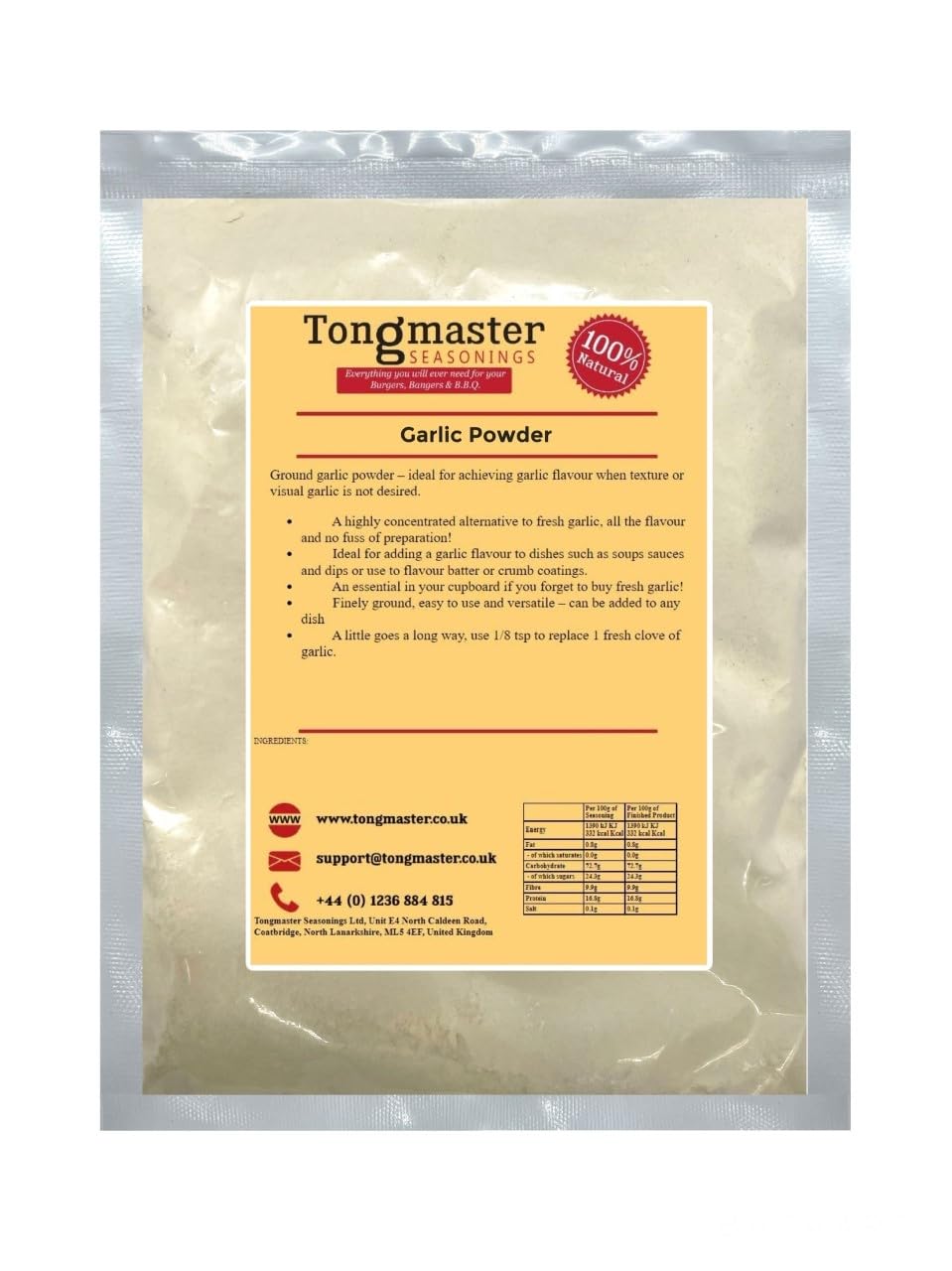 Tongmaster Garlic Powder - 500g
