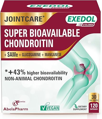 Exedol Z-globex Cápsulas de glucosamina de condroitina. Apoya las articulaciones y ayuda a la regeneración del cartílago, 120 unidades. Condroitina