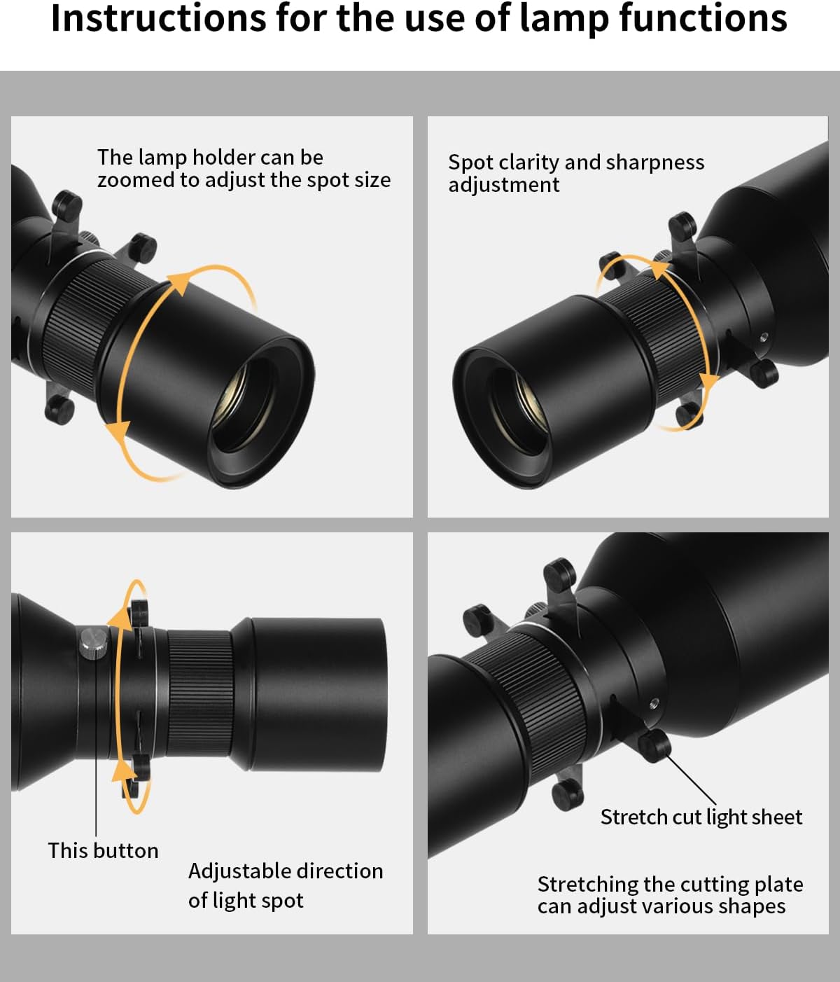 LED Track Light Head, 18W Shapeable Light, Adjustable Directional Aperture Shape for Museum Art Gallery Exhibition Art Picture 6000K