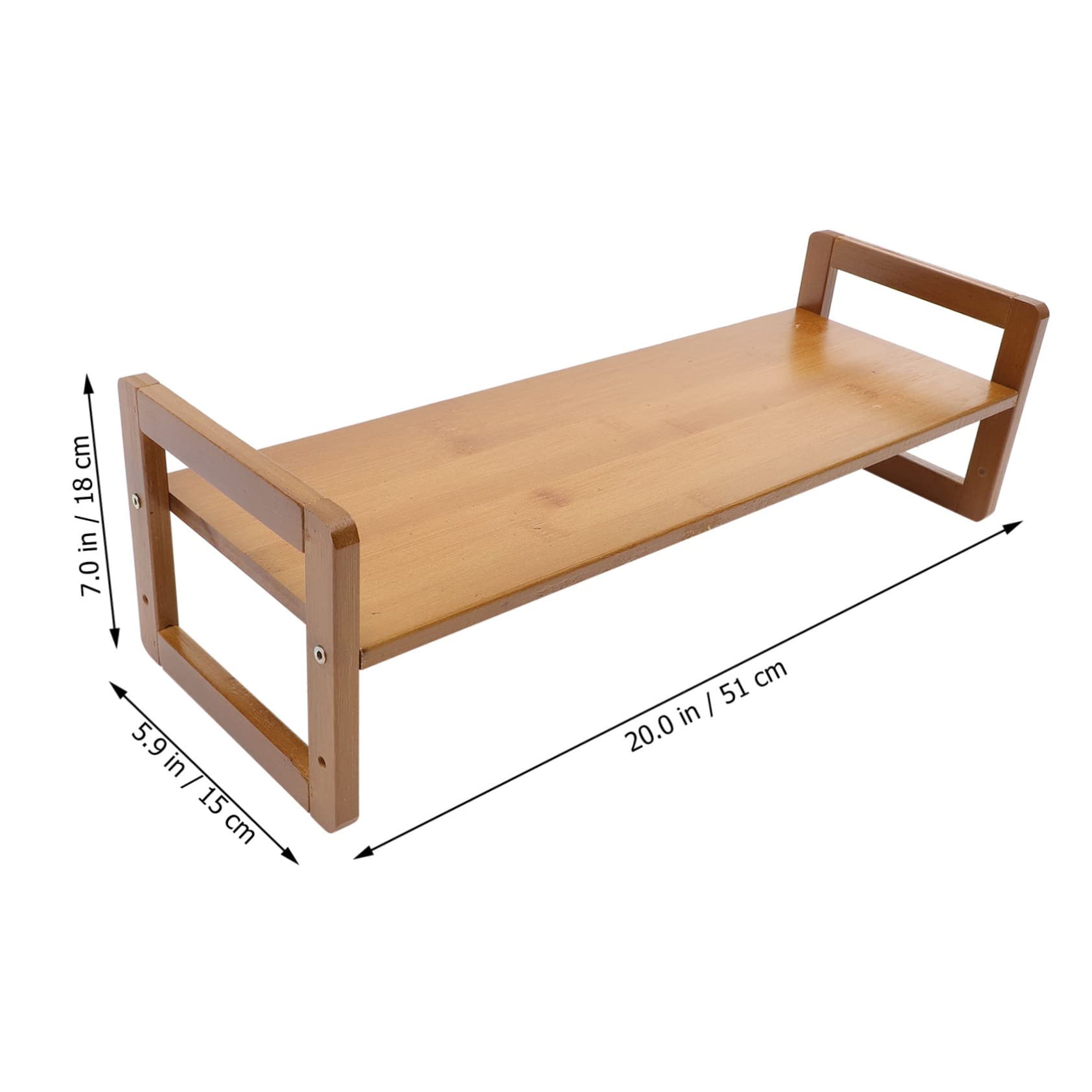VILLCASE Supporto per Monitor da Scrivania in Legno, Rialzo per Schermo Resistenza all'Usura, per Casa e Ufficio