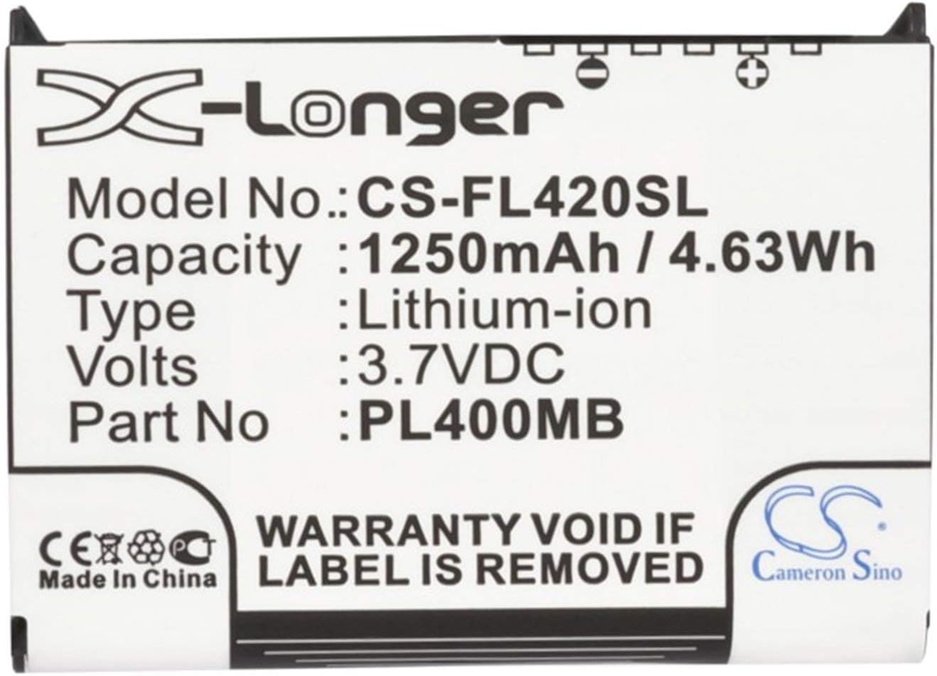 VINTRONS 1250mAh Battery for Fujitsu Loox 400, Loox N520c, Loox N520p, Loox N560c,
