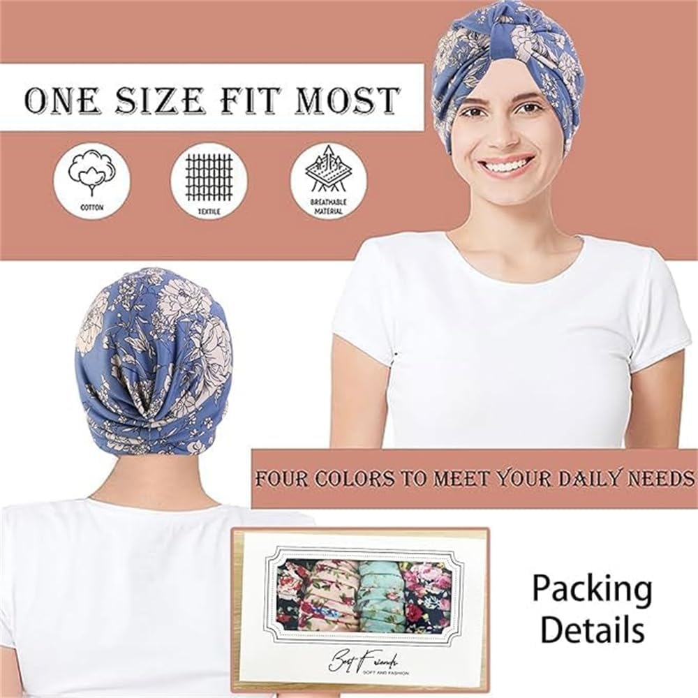 Foulard de chimio pour femme avec perte de cheveux - Bonnet de chimiothérapie - Turban