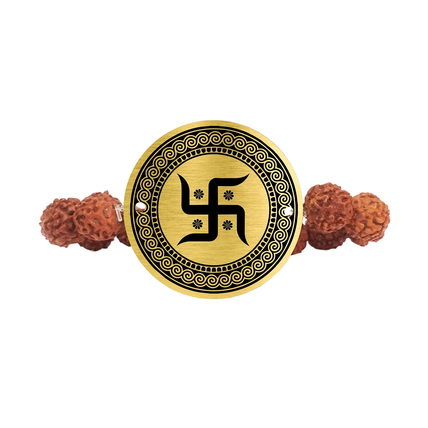 TheYaYaCafe Raksha Bandhan Gifts for Brother Swastik Engraved Rudraksha Bracelet Rakhi (B0989LY7CX) Amazon Price History, Amazon Price Tracker