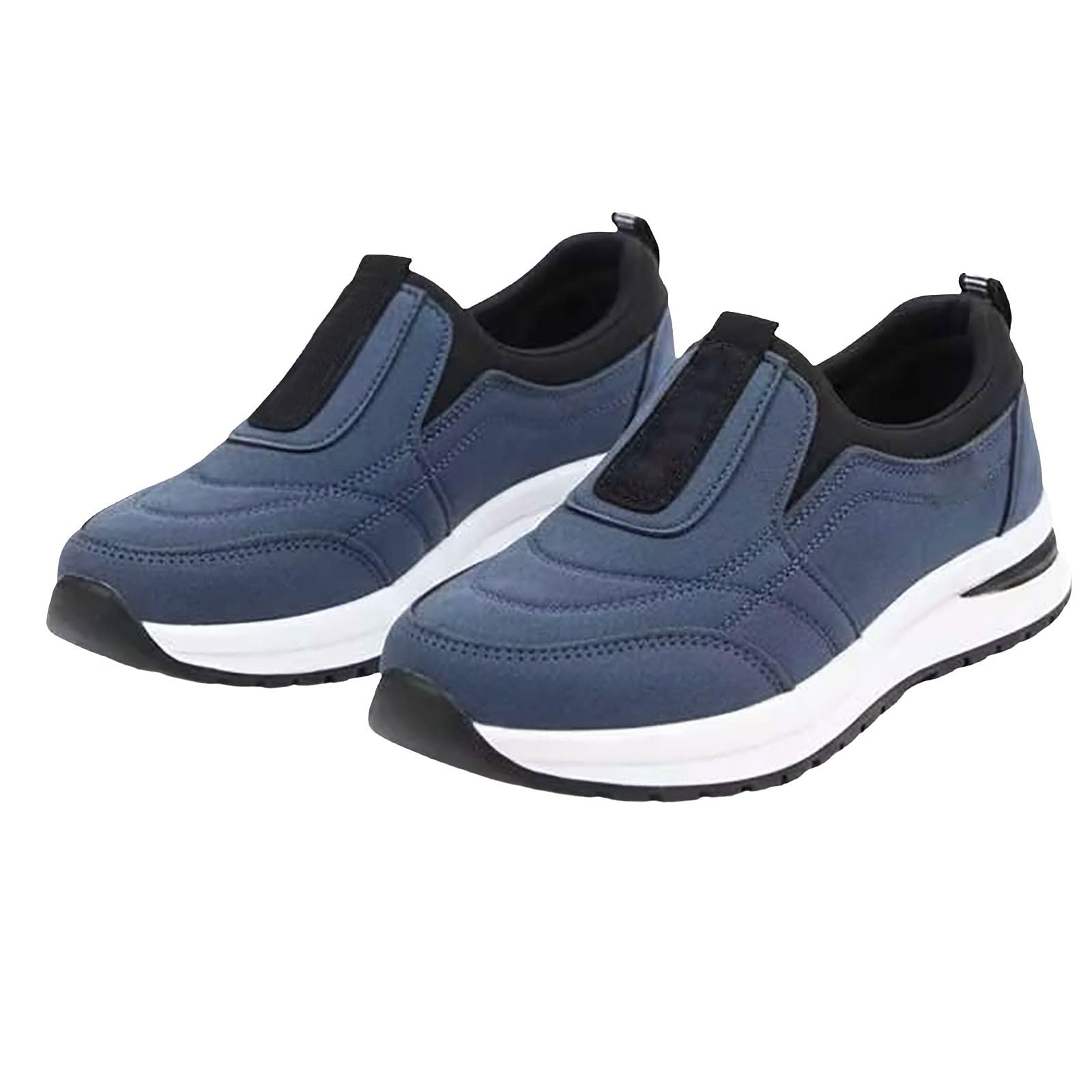 Zapatillas de deporte para mujer Slip On Zapatillas Anchas H Zapatos