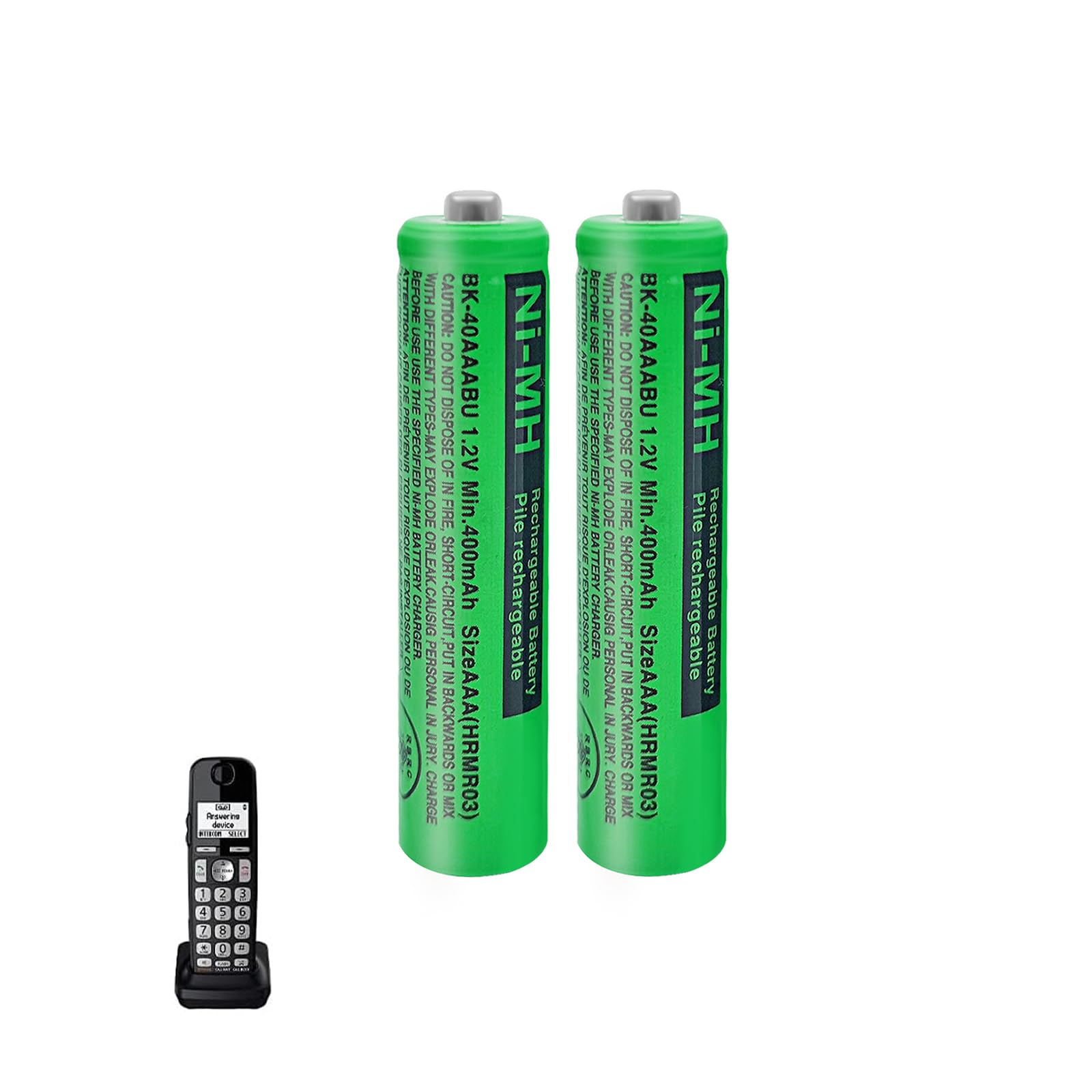 Panosonic Gigaset DECT Piles Rechargeables Ni-MH AAA 1,2V 400mAh Lot de 2 BK-40AAABU