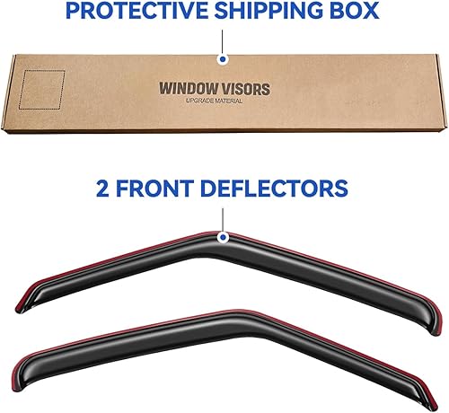 Miniatura 307 de Visores protectores de lluvia para ventana, deflectores de viento de canal exterior