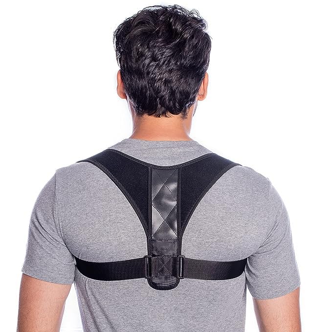 Posture Corrector Belt for Men & Women - Back Brace Provides Pain Relief for Neck Back & Shoulder - Upper Back Posture Support Belt - Body Straighter Clavicle Brace (Free Size), Neoprene (B0BNXJN34V) Amazon Price History, Amazon Price Tracker