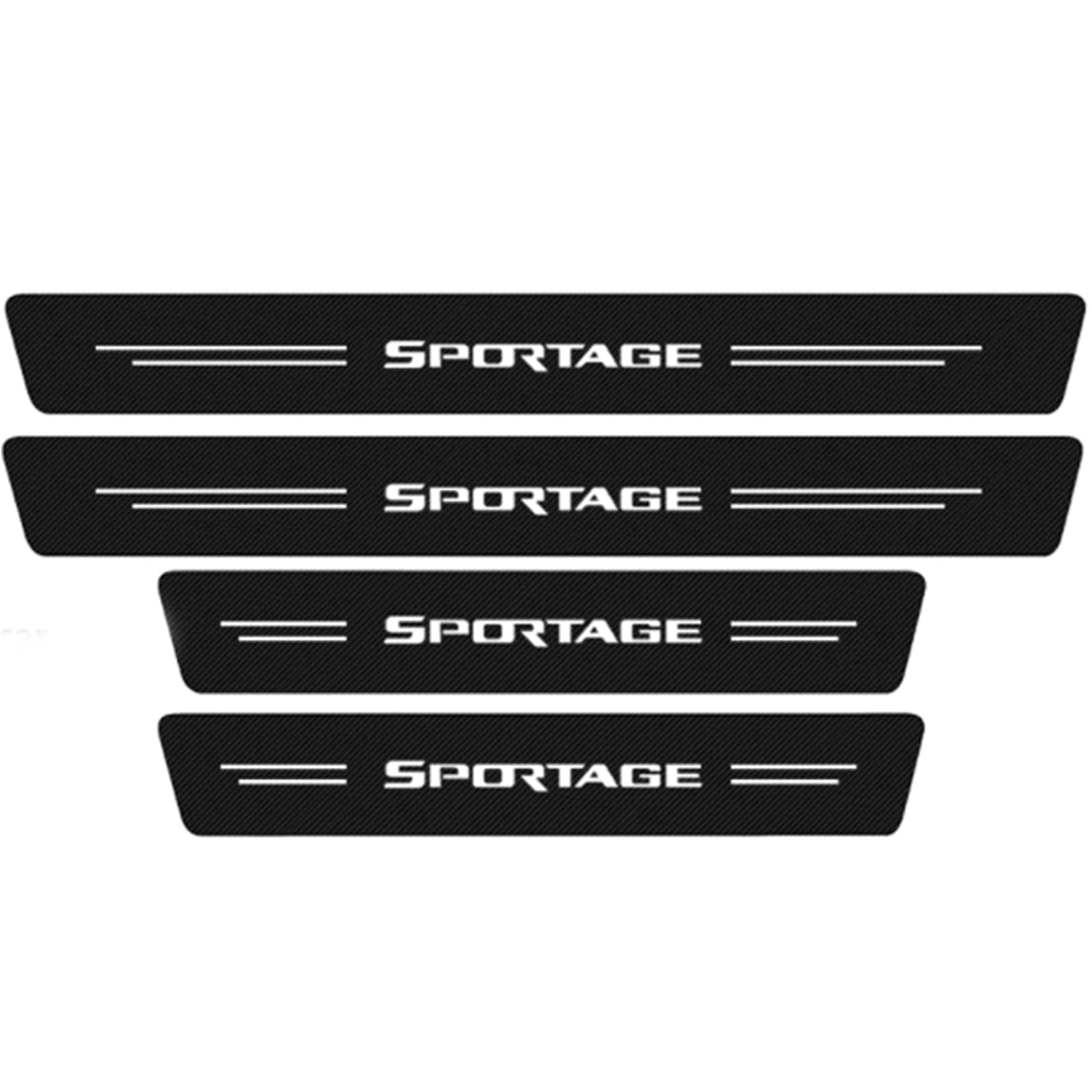 Eagleg Sportage Carbon Fiber Car Door Sill Protection For Ki-A Ceed Gt Gtline Xline Stonic Picanto Rio Soul, Car Welcome Door Door Sill Protection Sticker Decorative Styling Accessories,