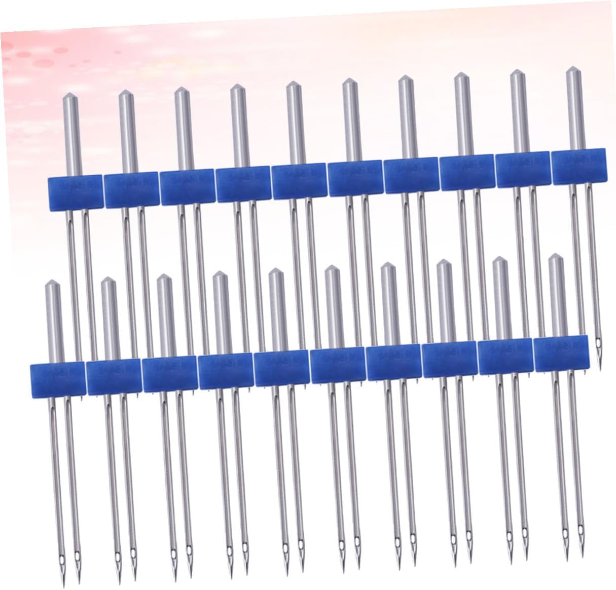 HAKIDZEL 100pcs Electric Multi-Function Twin Needles Kit Double Needles for Household Sewing Machines Sewing Machine Accessories Compatible with Knits and Decorative Stitching Projects