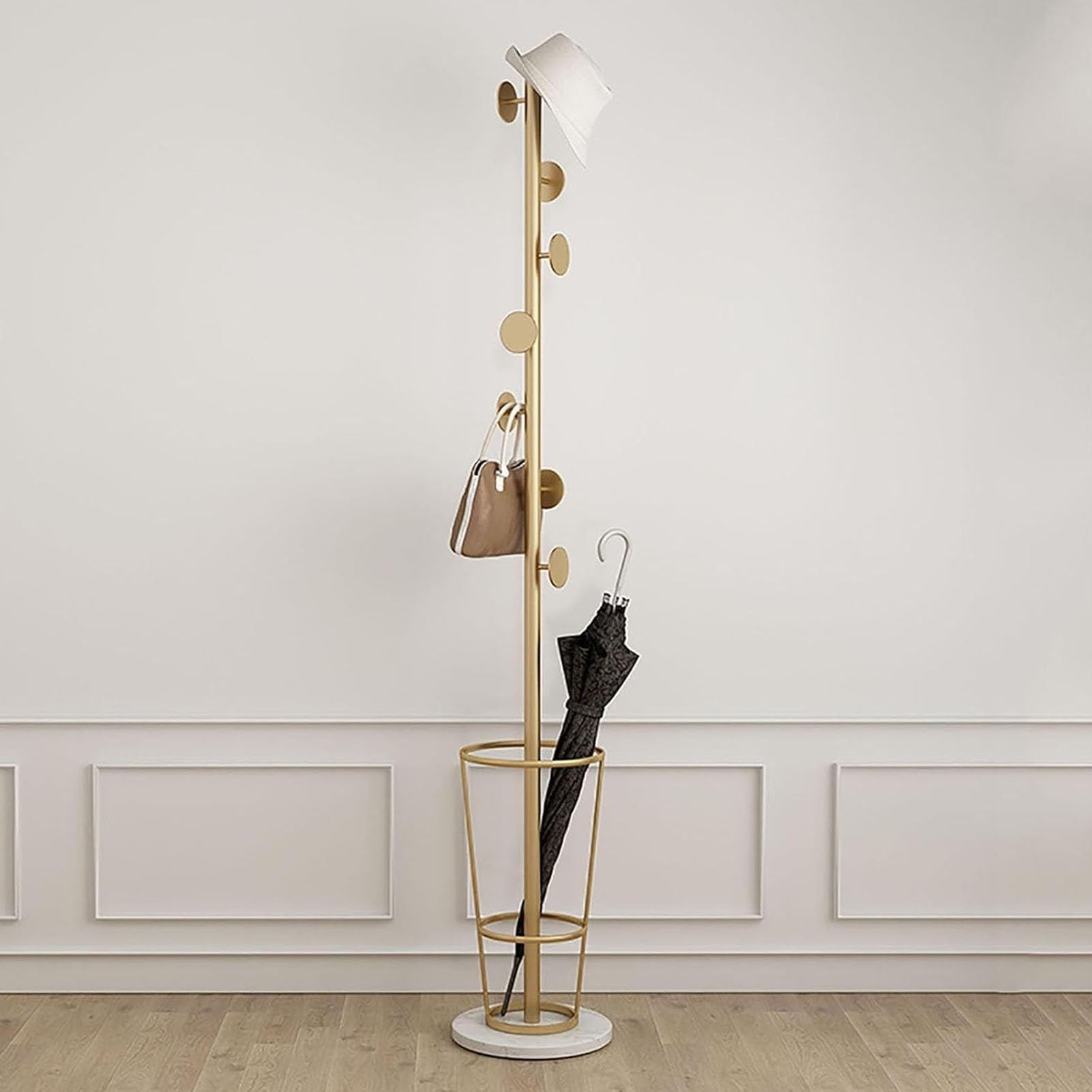 Porte-parapluie avec porte-manteaux pour une entrée ordonnée