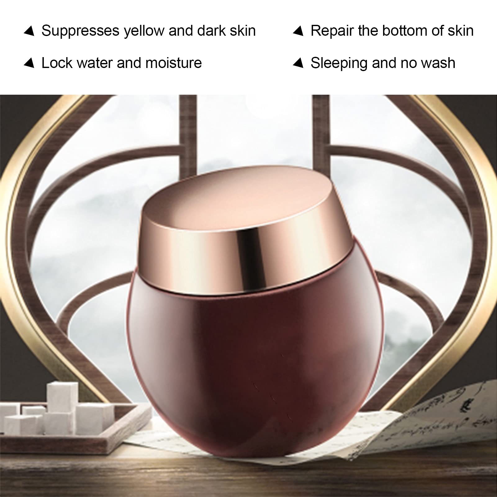 130g Mascarilla facial para dormir a base de hierbas chinas, Mascarilla hidratante hidratante durante la noche Mascarilla hidratante, Mascarilla hidratante para reparación de la piel durante la noche
