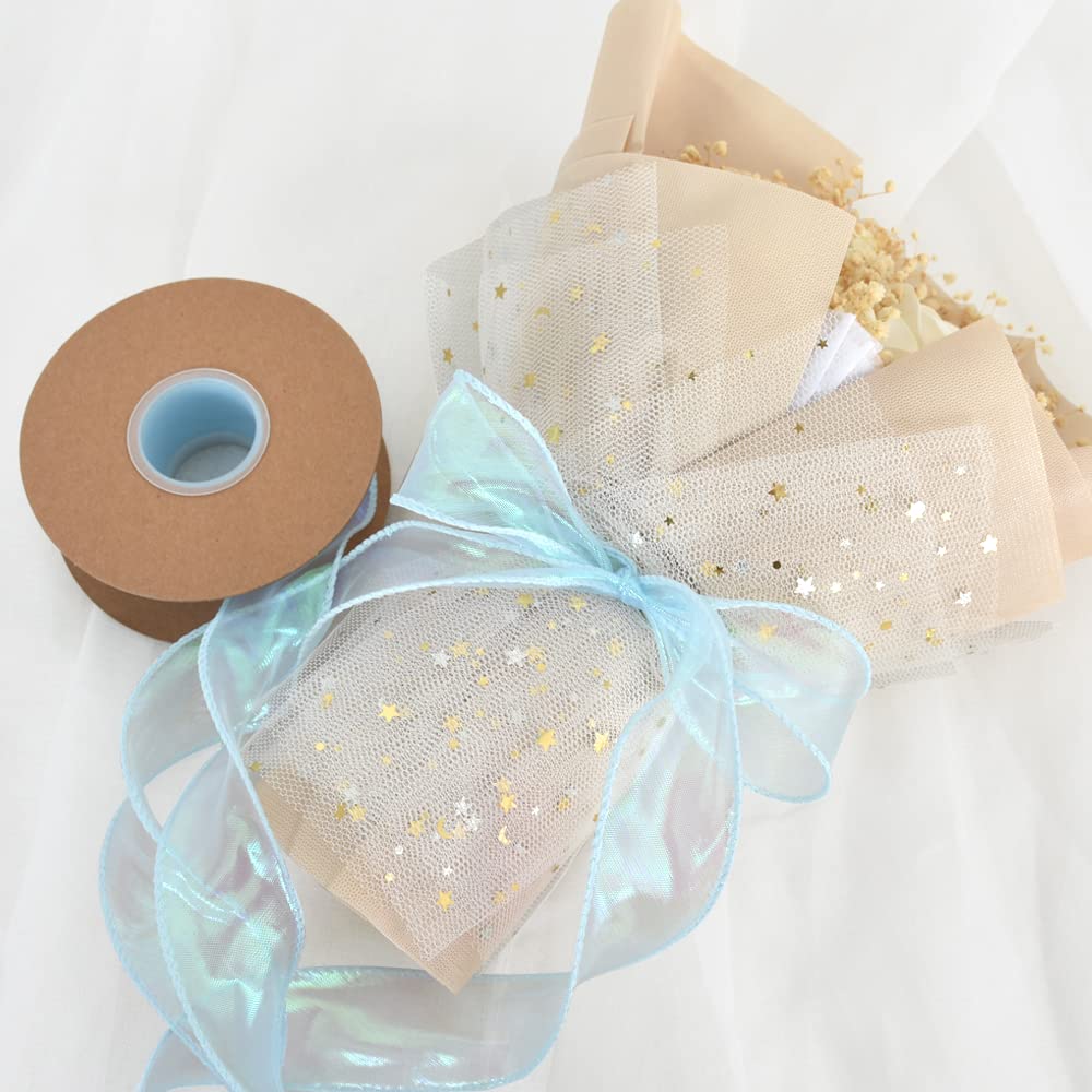 TONIFUL Ruban En Mousseline De Soie épaisse De 3,8 Cm De