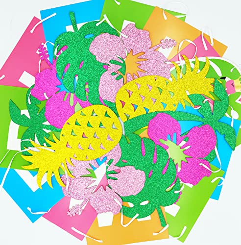 Ptfny Hello Summer Banner And Glittery Hawaiian Luau Tropical Themed Banner Colorful Summer Bunting Banner Garland Summer Holiday Birthday Party Decorations For Indoor Outdoor Wall Mantle Fireplace #TOP2