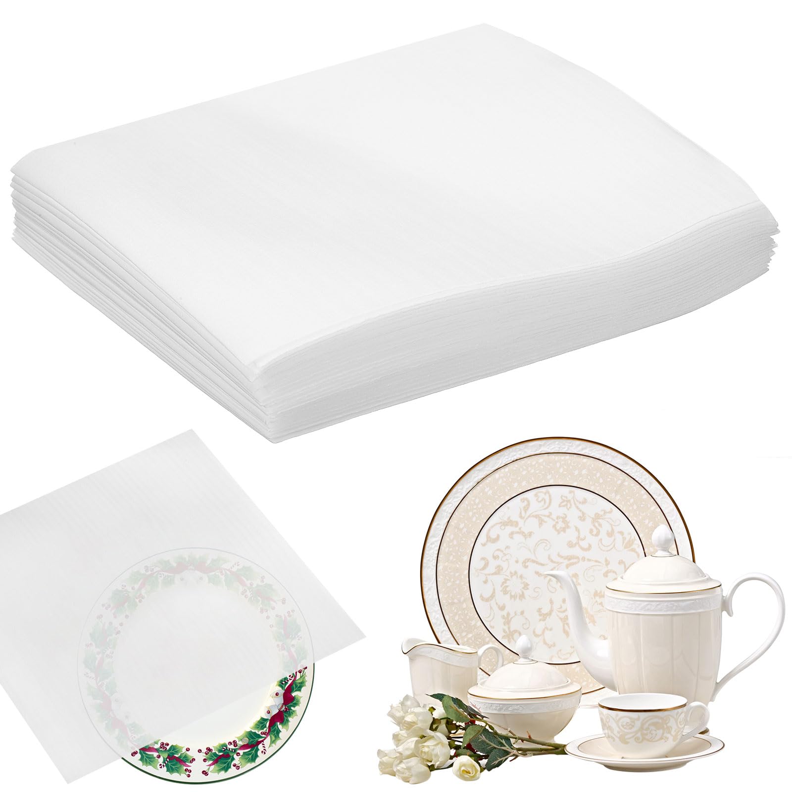 sourcing map 25 Pcs Cushion Foam Pouches, 8" x 7" Cushioning Packing Supplies Cushioning Foam Padding Sheets for Moving and Packaging Dishes, China, Books, Photo Frame