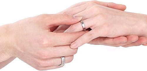 Miniatura 6 de TIGRADE - Anillo de titanio de 532, 1564, 516, 2564 pulgadas, alianza de boda cómoda en acabado mate, para hombres y mujeres, tallas 3-15