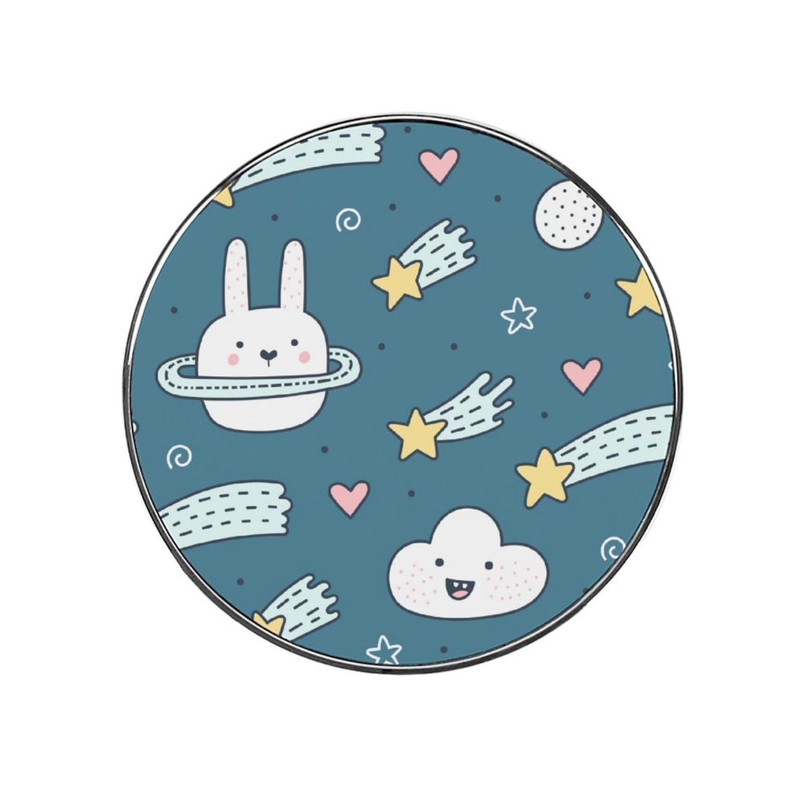 Rabbit White Cloud Alloy Fridge Magnet For Office Cabinet Refrigerator Whiteboard Photo