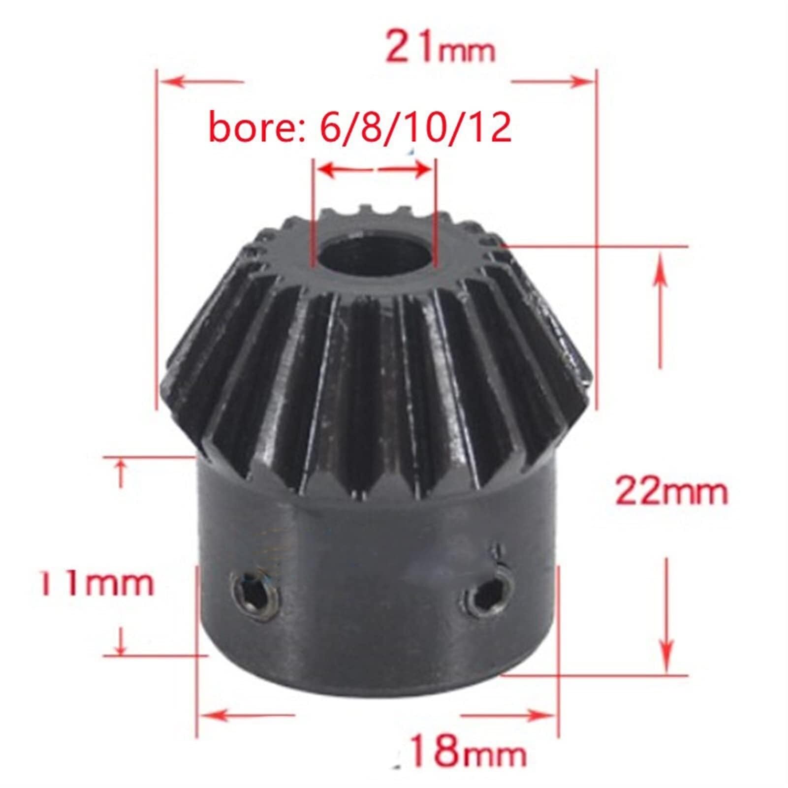 Spiralritzel 1 Paar 1:2 Kegelrad 1 Modul 20 Zähne 1M 20T 40T Helikal-Kegelrad 90 Grad Übertragung 6mm 8mm 10mm Bohrung Ritzel Zahnrad(20t Bore 8mm,40T bore 10)