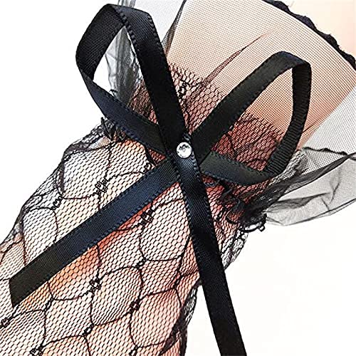 Girls First Communion Gloves with Bow Floral Satin White Lace Gloves Princess for Wedding Flower Girls Pageant Party2