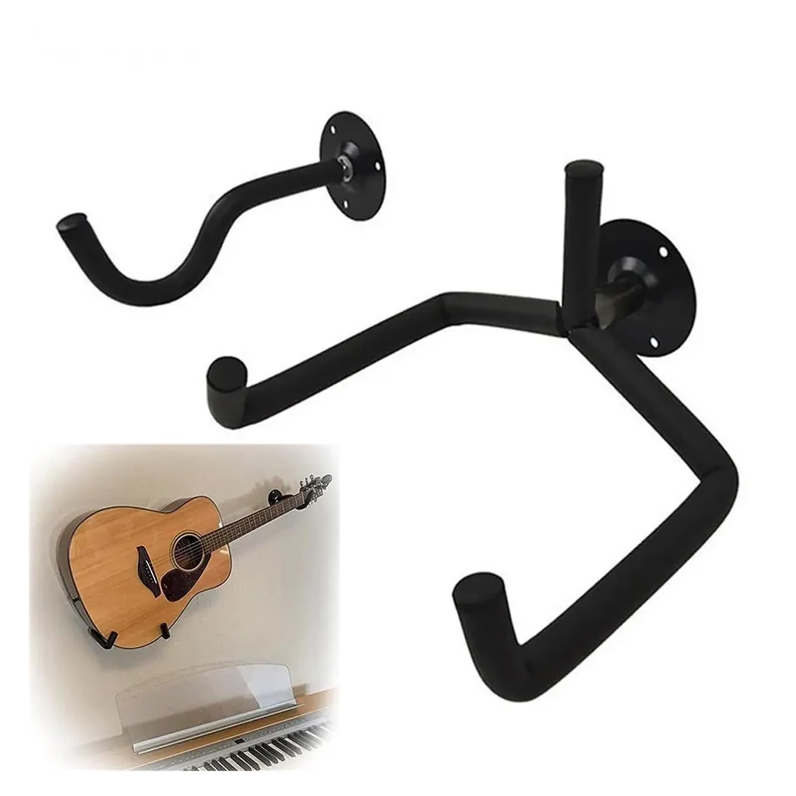 Supporto da parete for chitarra orizzontale in metallo for acustica Basso Violini Mandolini for esposizione a doghe Per Guitar