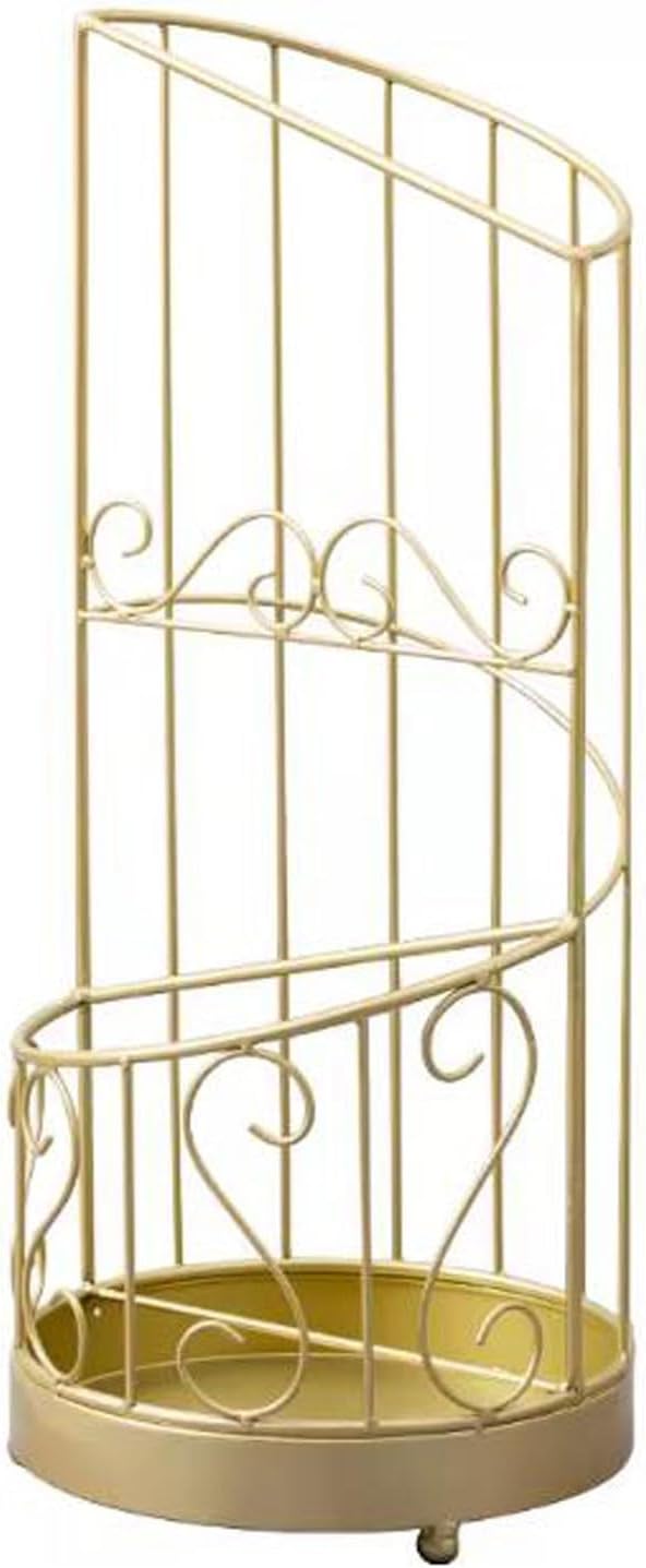 Umbrella Holder Entryway Household Umbrella Stand Rack, Metal Holder, Double Layer Space Saving for Long and Folding Umbrellas, Bucket for Indoor Home Office Umbrella Stand Rack