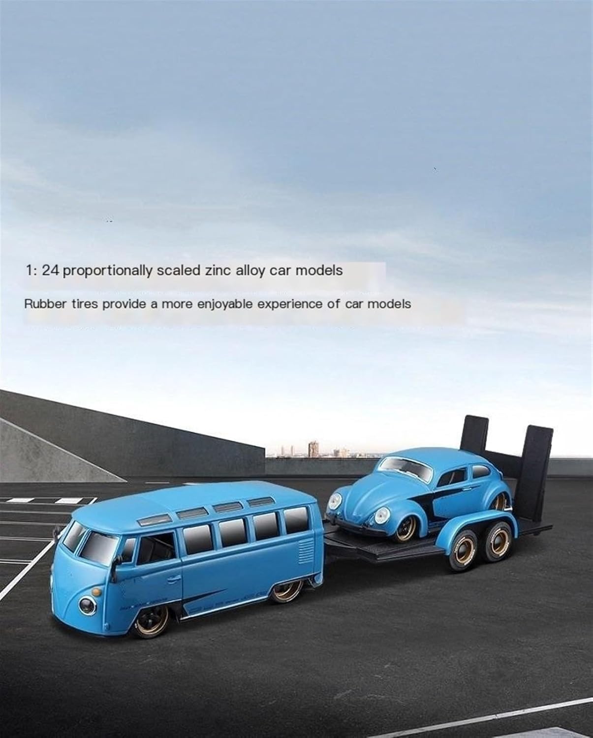 1:24 Transportation vehicle trailer series alloy car model blue metal car models(32753 Blue)
