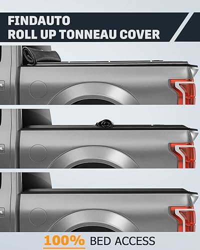 Miniatura 4 de FINDAUTO Se adapta a Ford Ranger 2019 - Funda de tonneau suave enrollable para cama de camioneta Styleside de 5 pies