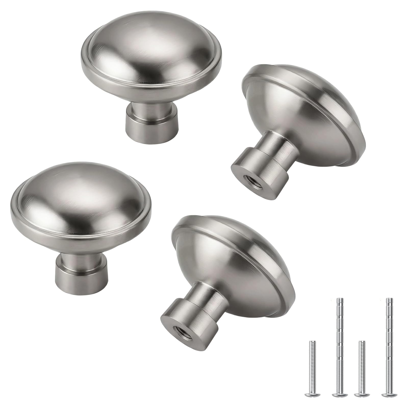 Tsophreniq Chrome 4Pcs Drawer Pulls Metal Alloy Dressers Knob Cupboard Handle Modern Furniture Handle Bedsides Cabinet Pull Hardware Metal Alloy Cabinet Door Furniture Decoration