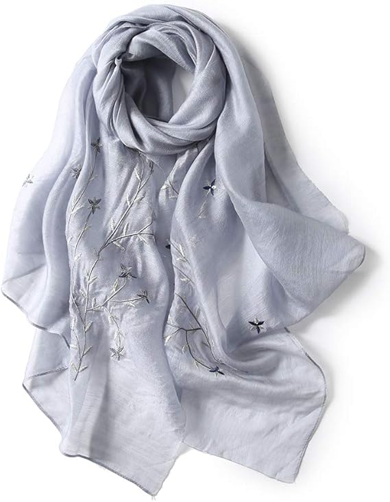 Amazon アンミダ Anmida ストール シルク 春夏 Uvカット 春 夏 薄手 スカーフ 大判 夏用uv Uvカット 冷房対策 ビッグサイズ おしゃれ シンプル ふんわり 軽量 スカーフ 通販