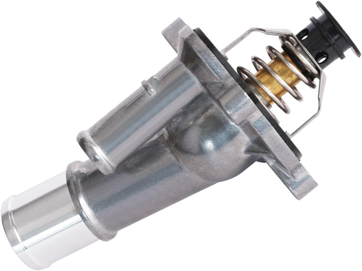 MITZONE Aluminum Coolant Thermostat Housing Assembly Compatible with 2015-2018-2022 Ford Focus Explorer Mustang Escape Transit Edge Fusion SE 2015-2020 Lincoln MKZ MKC 2.3L 2.0L