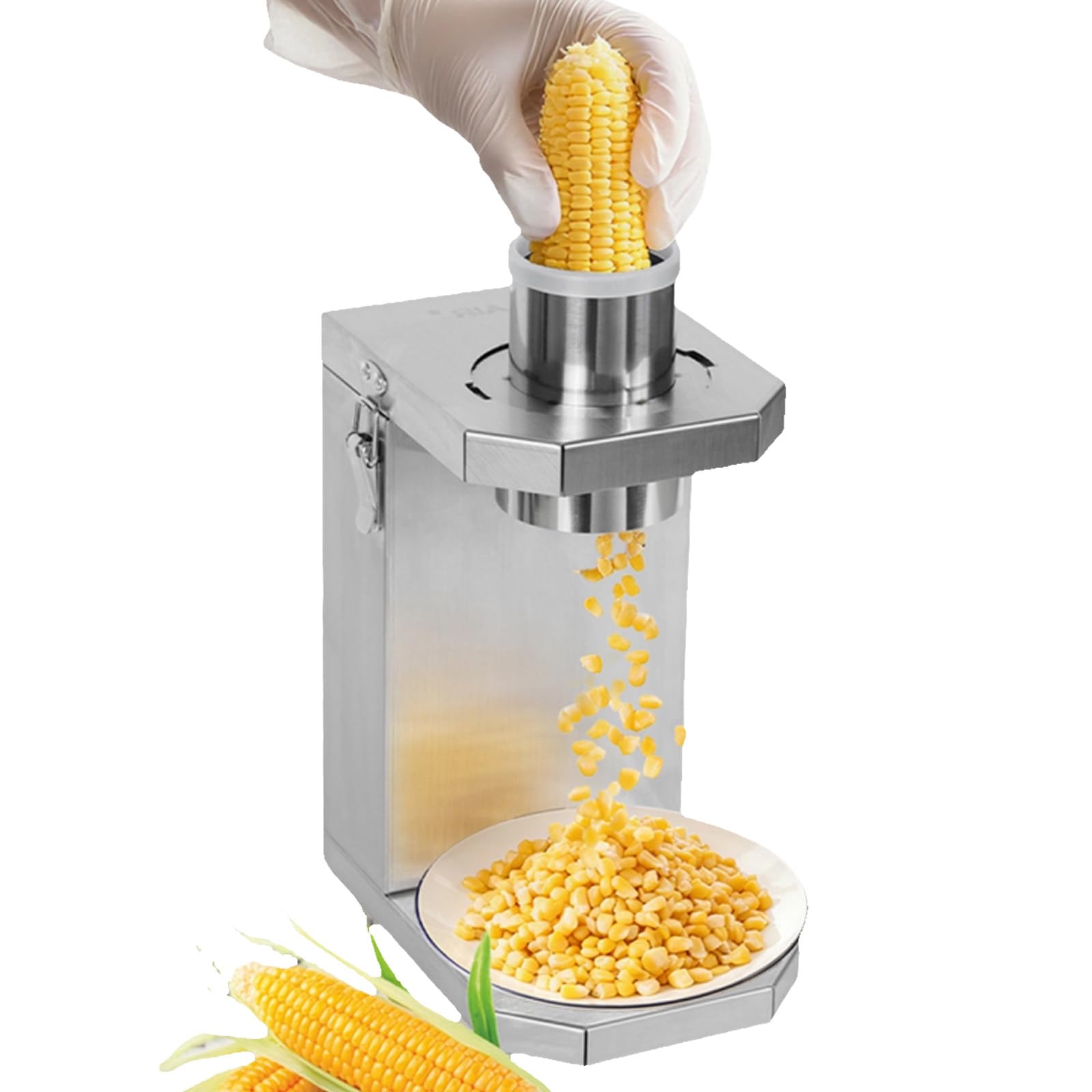 Macchina commerciale per mais, trebbiatrice automatica in acciaio inossidabile per mais freschi e cotti, spogliarellista professionale per mais