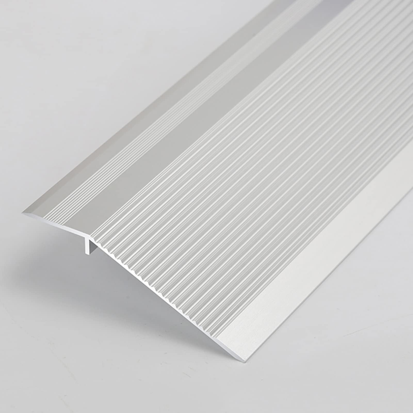 Carpet/Tile Threshold Reducer for Vinyl Flooring,Transition Strip Ramp Threshold Door Transition Strip, Edge ramp Reducer Molding, Matte Frosted Finish(White)