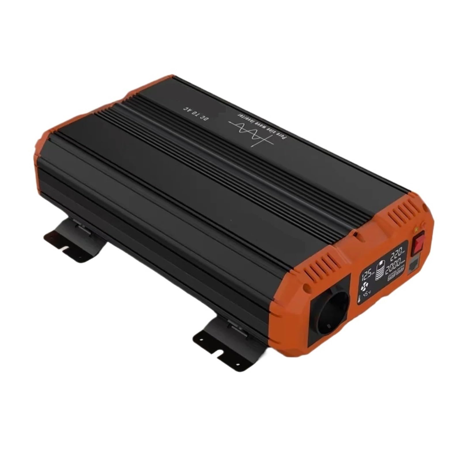 Inversor De Onda Sinusoidal Pura 1200W/1800W con Pantalla LCD Y Control Remoto Estable Alta Eficiencia Conversión(1200W,24V,60HZ)