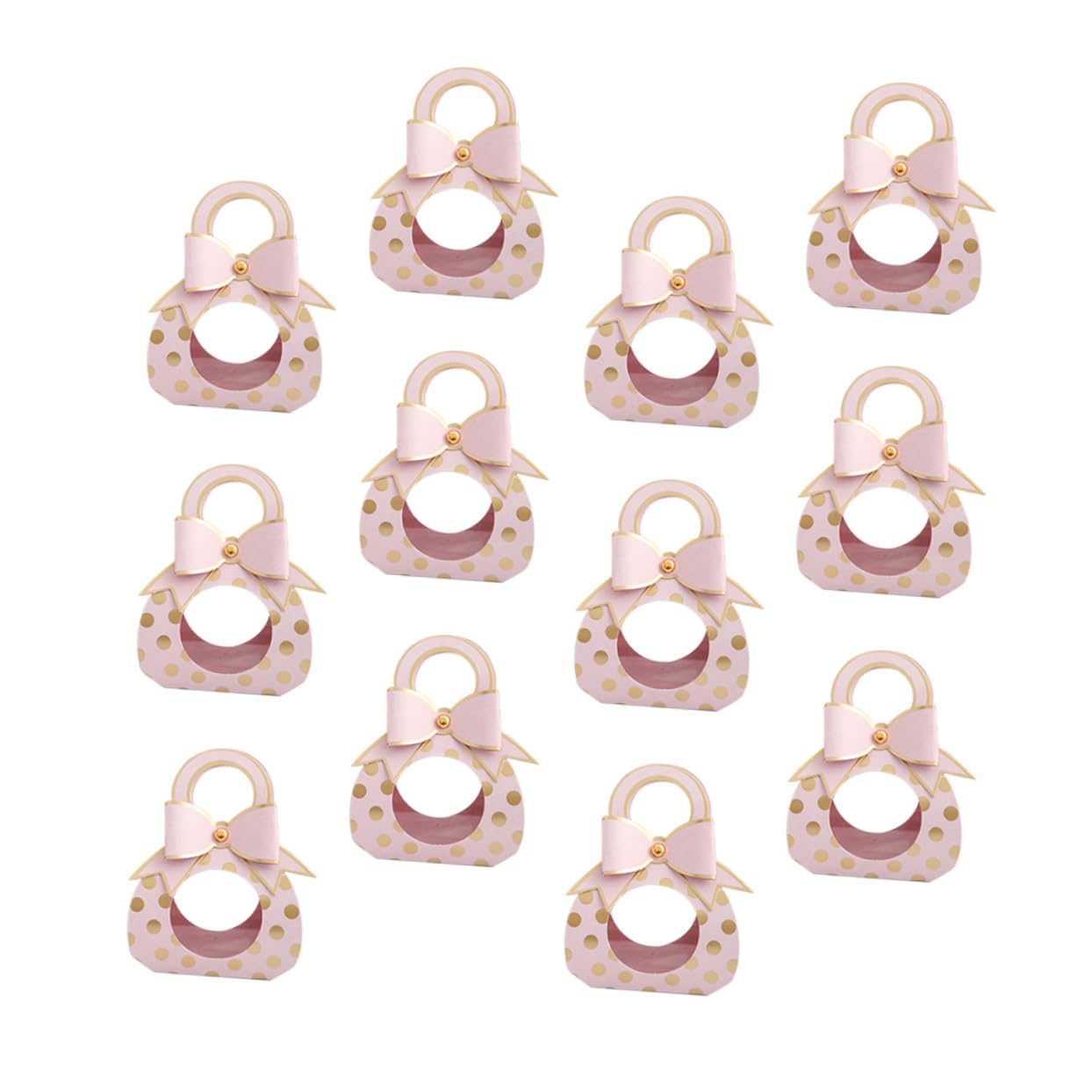 Scatole per Confetti Design Manico e Finestra Trasparente Rosa in Carta 50 Pezzi Matrimonio Facili da Trasportare per Banchetti e Feste per Ragazzo Ragazza