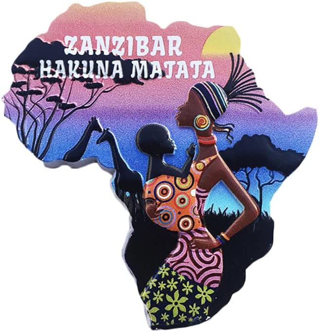 Zanzibar Tanzania 3D Fridge Magnet Souvenir Gift,Handmade Home & Kitchen Decoration Zanzibar Refrigerator Magnet Collection