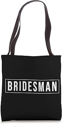 Minimalist Bridesman Top For Wedding Party Tote Bag