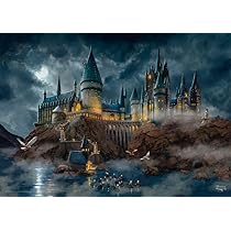 Schmidt Spiele 58577-Puzzle da 1000 pezzi, Thomas Kinkade, Wizarding World, Harry Potter, Castello di Hogwarts, Multicolore, 69.3 x 49.3 cm, 58577