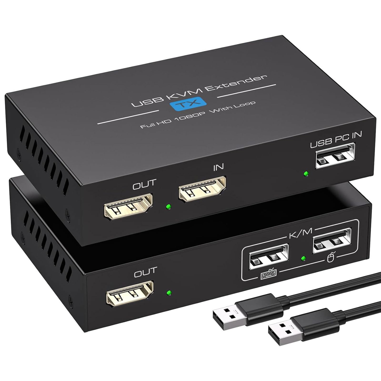 Convertisseur KVM HDTV extension 1080P par câble Ethernet Cat5e 6 - 7