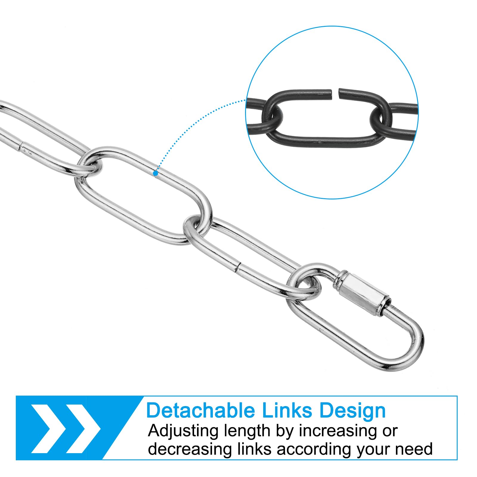 TRAHOO-1,82 Mètre Chaîne Suspendu Pour Éclairage, 2Pcs Chaîne En Boucle