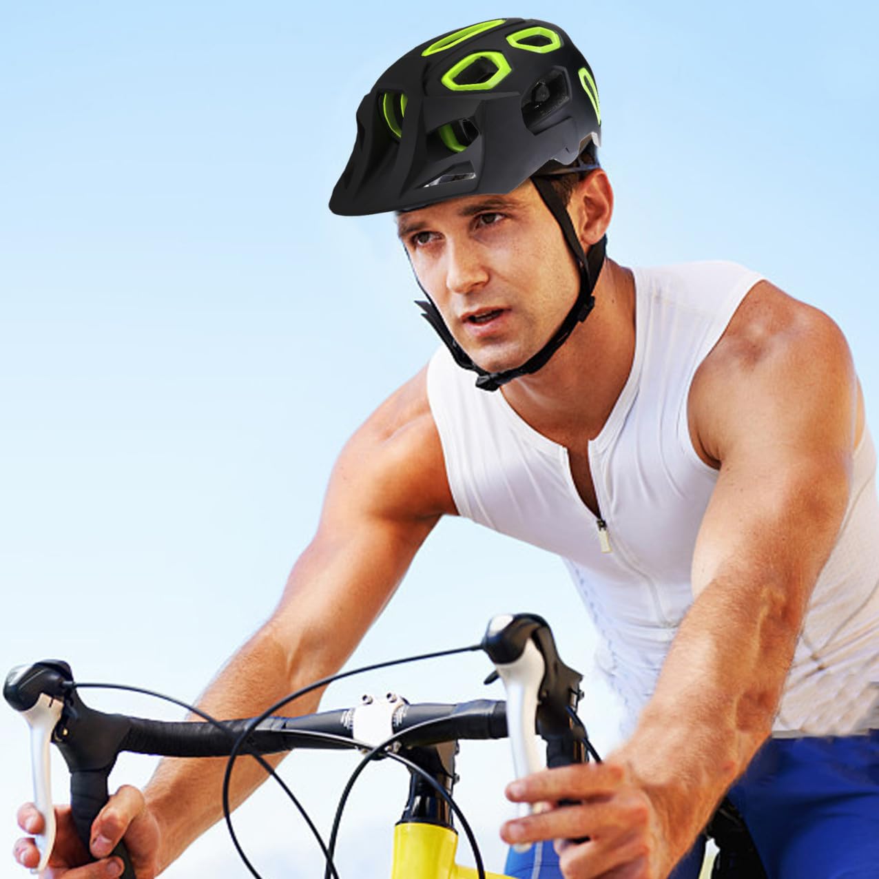 Toddmomy Casco da Bicicletta per Uomo e Donna, Regolabile, 1 Grande Apertura di Ventilazione, Pc, per Ciclismo All'aperto