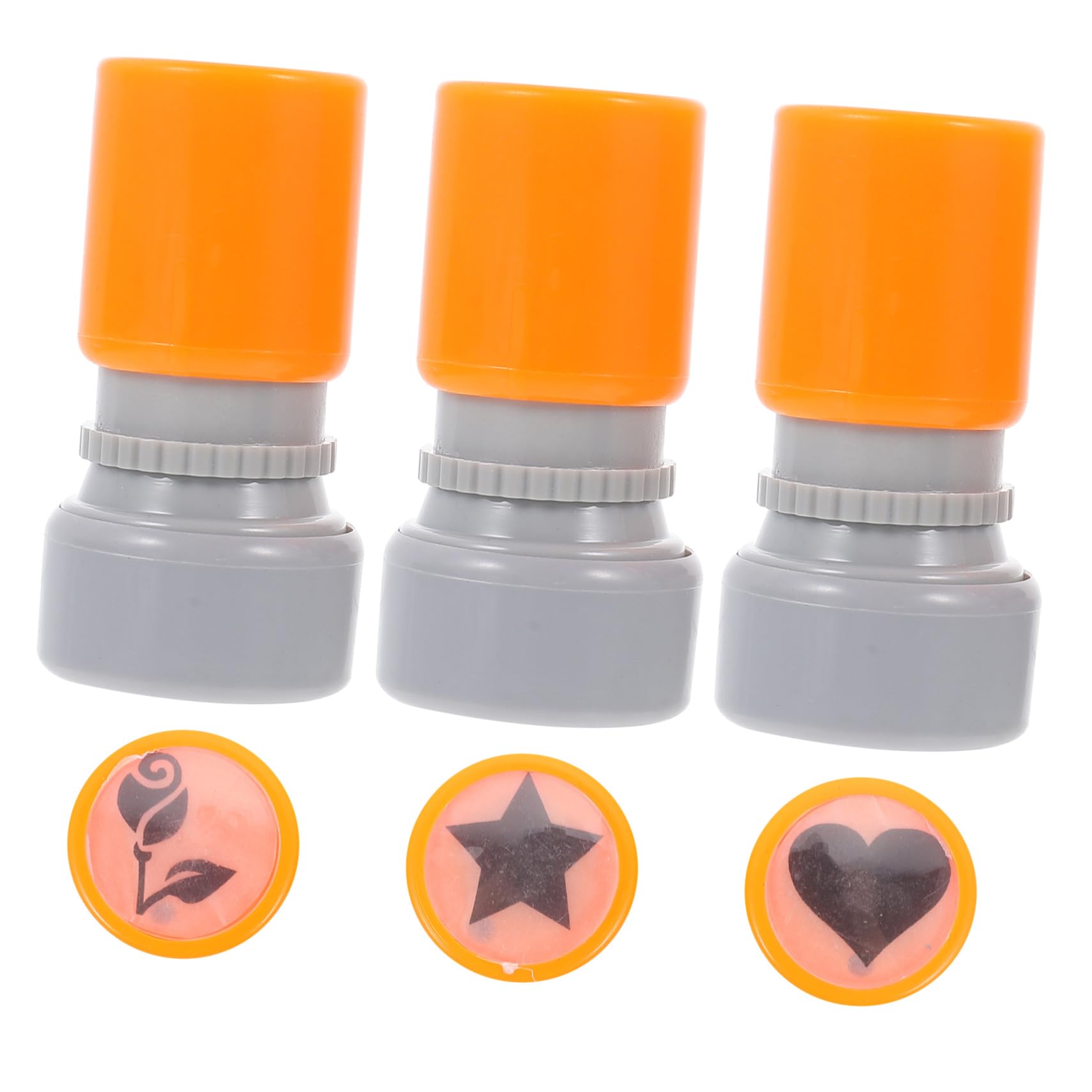 STOBOK 2 Set Di Timbri Portatili Per Forniture Scolastiche Timbri Fotosensibili Per Progetti Artigianali 3 Pezzi * 2