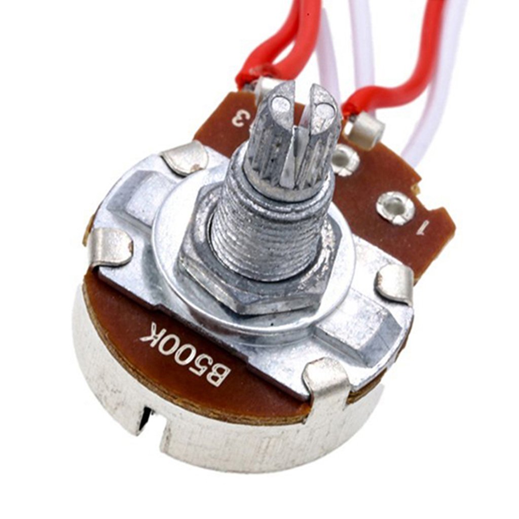 10-częściowy zestaw okablowania gitary elektrycznej, 1 głośność, 1 ton, 3 przełączniki, A500K garnki jack