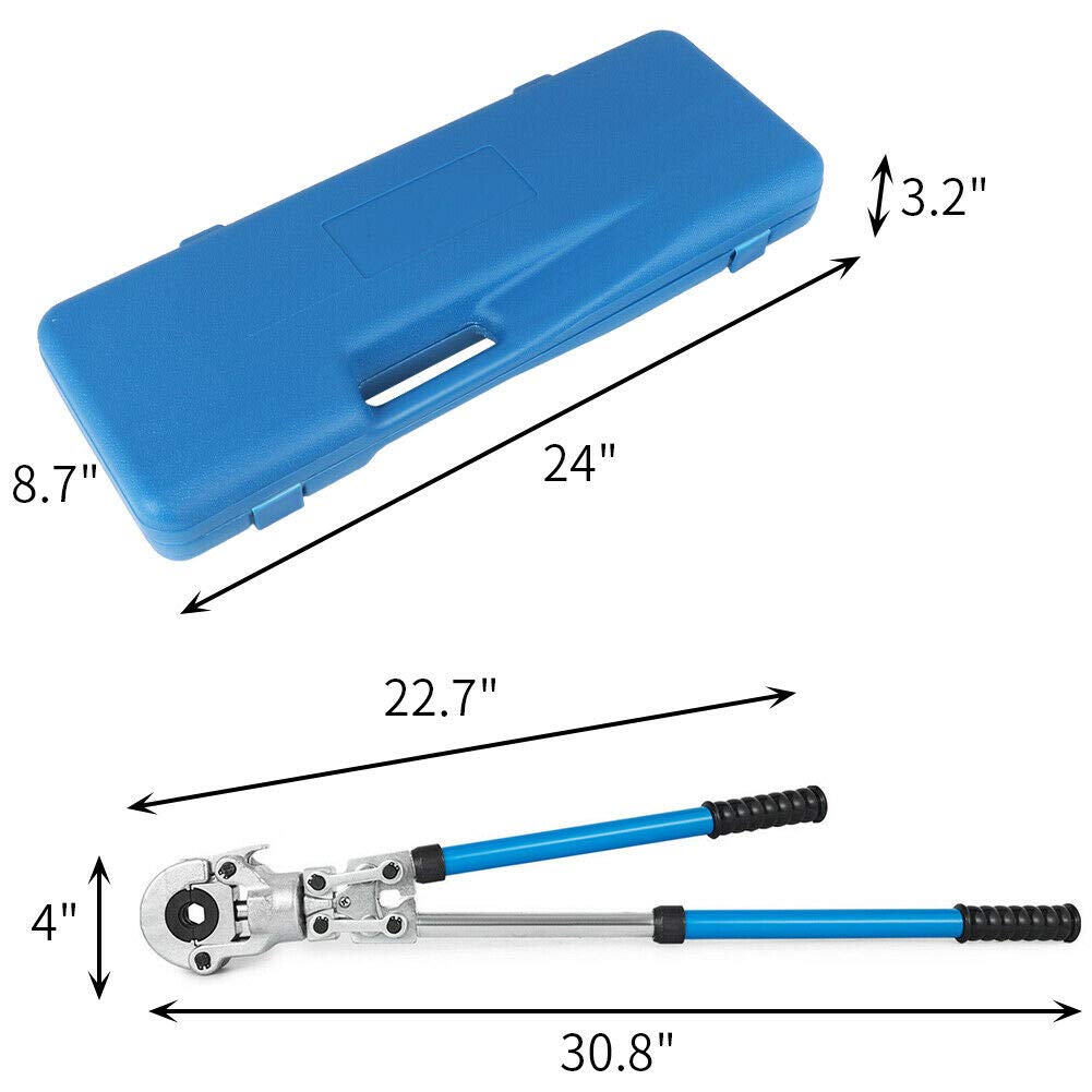 Crimpadora multicapa TH para tubos de ensamblaje con muros multicapa, 16-20-26-32 mm, para tubo de PEX, tubo compuesto prensado