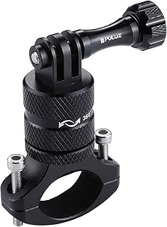 Bicycle Motorcycle Handlebar Mount for GoPro Bike Mount, PULUZ 360 Degree Rotation Aluminum go pro mount for GoPro HERO10 9 8 7 6 5 & DJI Osmo Action Camera Mount