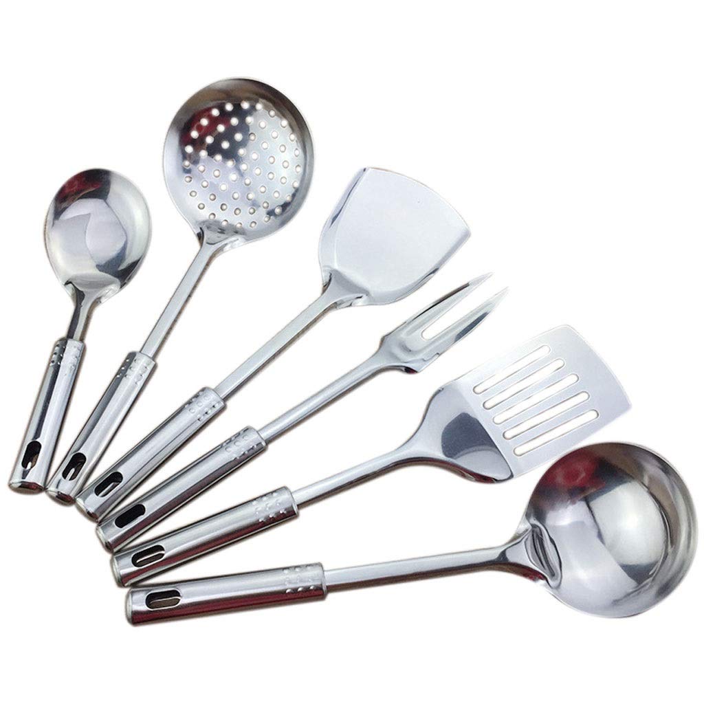 NGDFGR 6 Piece Kitchen Utensil Set Stainless Steel Kitchen Cooking Tools Kitchen Utensils Kitchen Porridge,