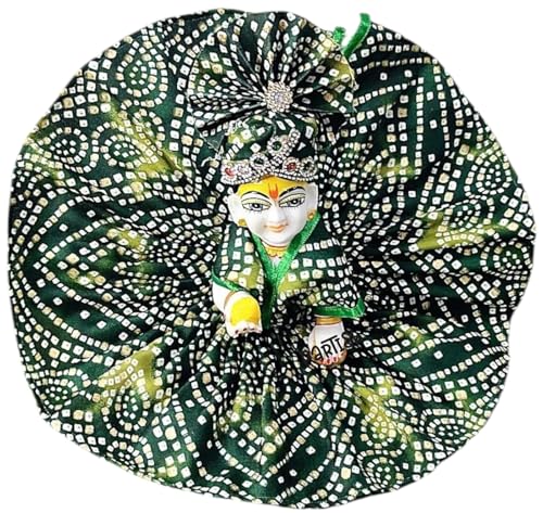 Image of Partish Laddu Gopal Summer Dress with Pagdi (Pack of 4) l Ladoo Gopal Cotton Dress l Kanha Ji Poshak Size 0 1 2 3 4 5 6 (Design B, Size 0)