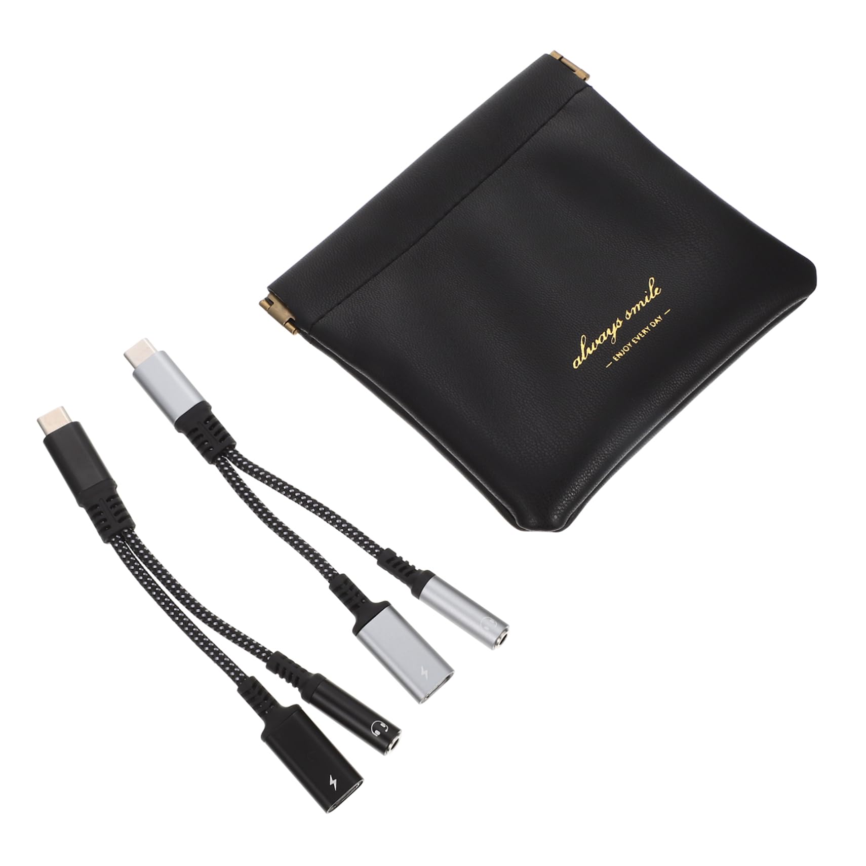 PartyKindom 2st Typc Kopfhörer Schalter USB c Kopfhöreranschluss Adapter USB-ladegeräte 5mm Typ c Auf 3,5 Mm Adapter 3,5-mm-Audio Für Kopfhöreranschluss Nylon-Seil Anzahl Type