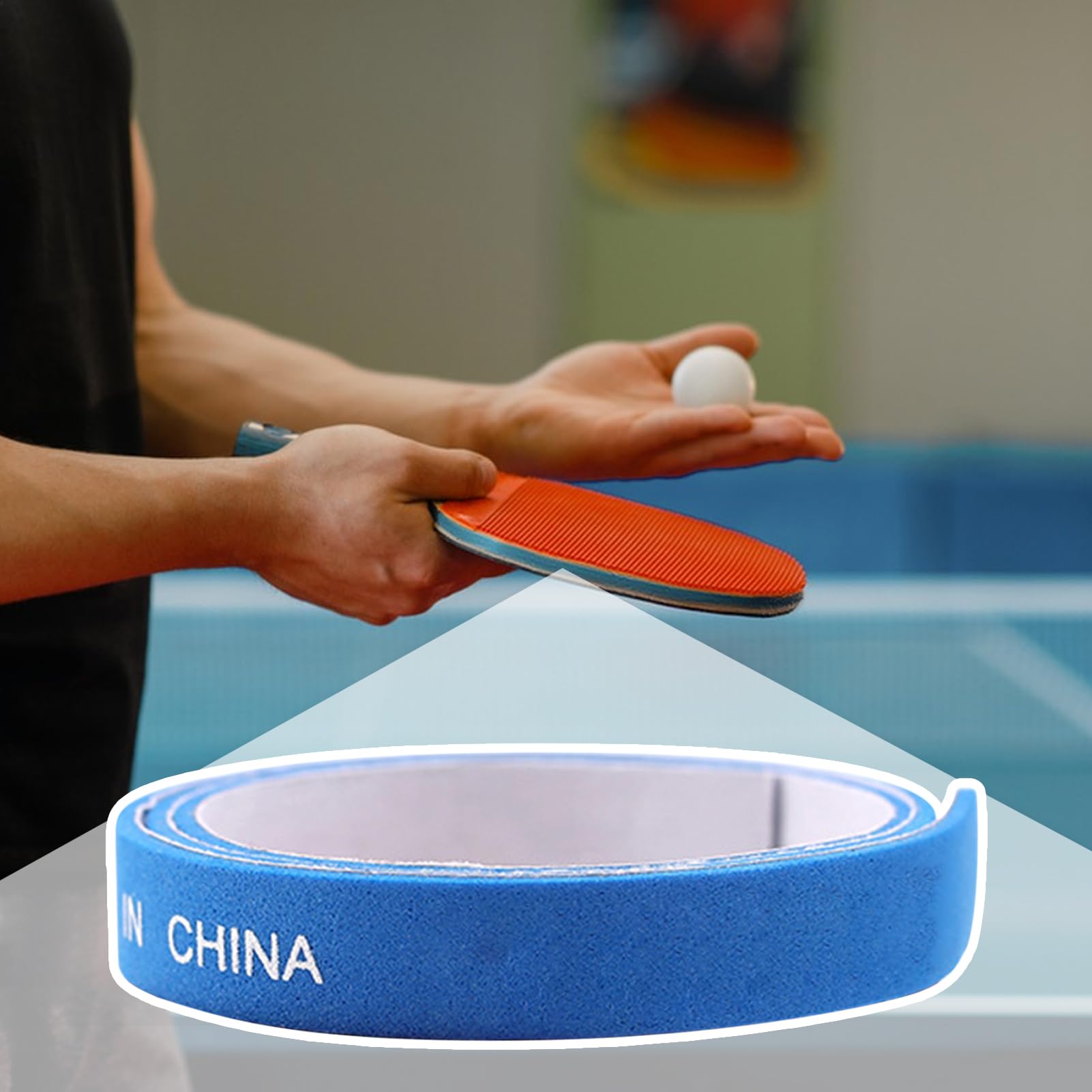 Cinta Protectora Lateral para Tenis de Mesa | Pack de 10 Cintas para Bordes de Paletas de Pong,Accesorios Deportivos para Entrenamiento, Competiciones y Uso en Gimnasio
